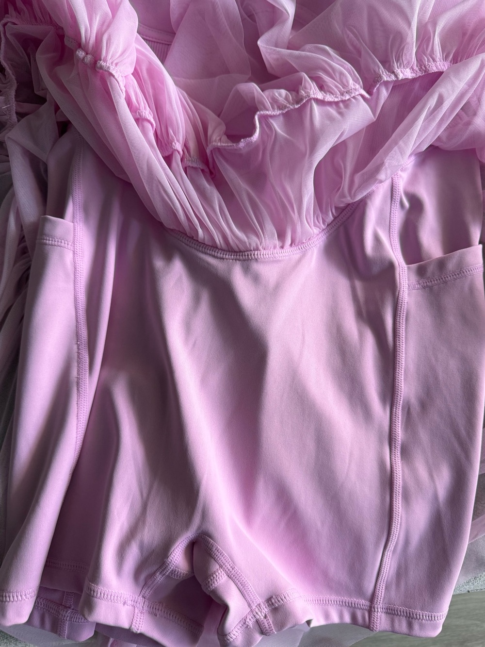 POPFLEX Bubblegum Pink Corset Tulle Mini Dress - Picture 6 of 11
